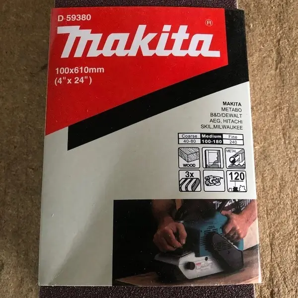 Lija de banda 4 X24"3Pzs GRANO 120 P/MADERA-METALP/9403 - 9404