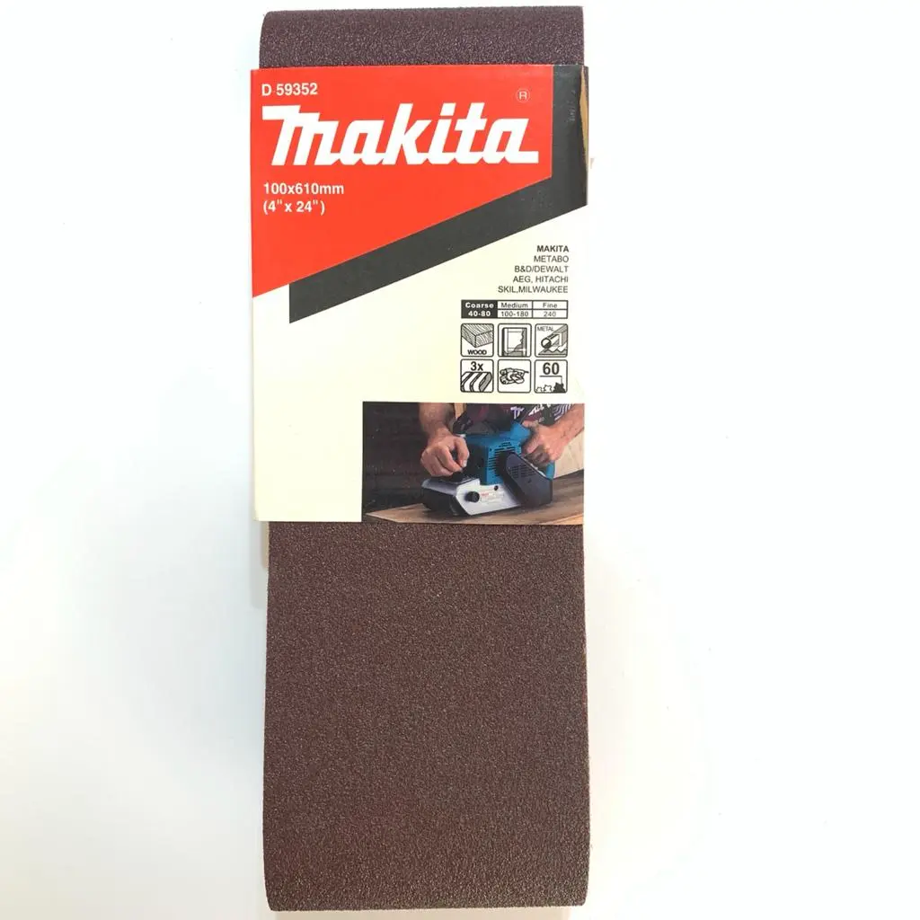 Lijas Banda 3unids 4x24'' 610x100mm Grano 60 Makita D-59352