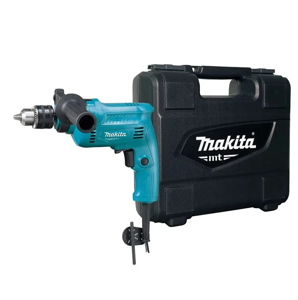 Taladro Percusión 13 mm. 500 W. 0 - 2.900 rpm. Reversible. (mandril 13 mm. c/maleta. MAKITA MT (Reemplaza a modelo MHP80BK / M0801KG)