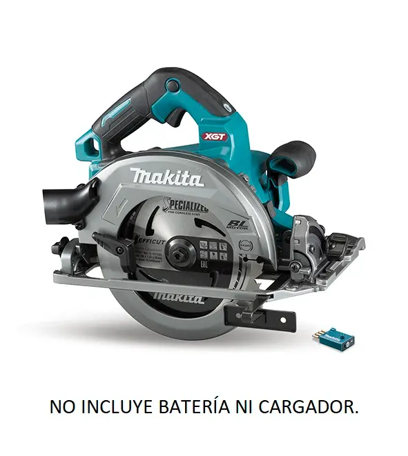 Sierra Circular 190/185mm (7-1/2" / 7-1/4") 6.000 rpm. (0°:62.5mm/60mm, 45°:44.5mm /43mm, 48°:42mm /41mm) 4,5kg. compatible con regla de SP6000 XGT 40Vmax BL Motor ADT Freno XPT