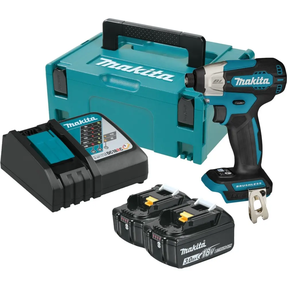 Atornillador de Impacto toma 1/4" / 0-3,000 rpm (max. Torque 140 N.m) 1,2 kg / XPT/ BL Makita DTD157RFJ