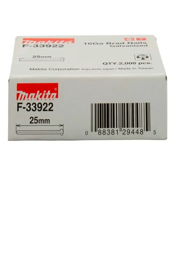 CAJA CLAVO TERMI/GALVAN 16GA 25MM P/AF601/DBN600(2,000 PZS)