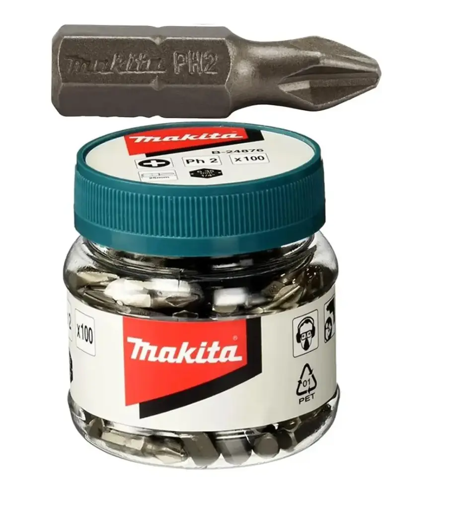 SET PUNTAS ATORNILLAR PH2 25mm DISPENSADOR TIPO CANDY (100 PCS/SET)