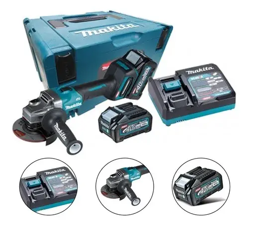 Esmeril Angular Inalámbrico de 115 mm 40v XGT sin freno eléctrico Makita GA007GM201
