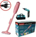 Kit aspiradora inalámbrica rosada + atornillador inalámbrico Makita DK0092PX1