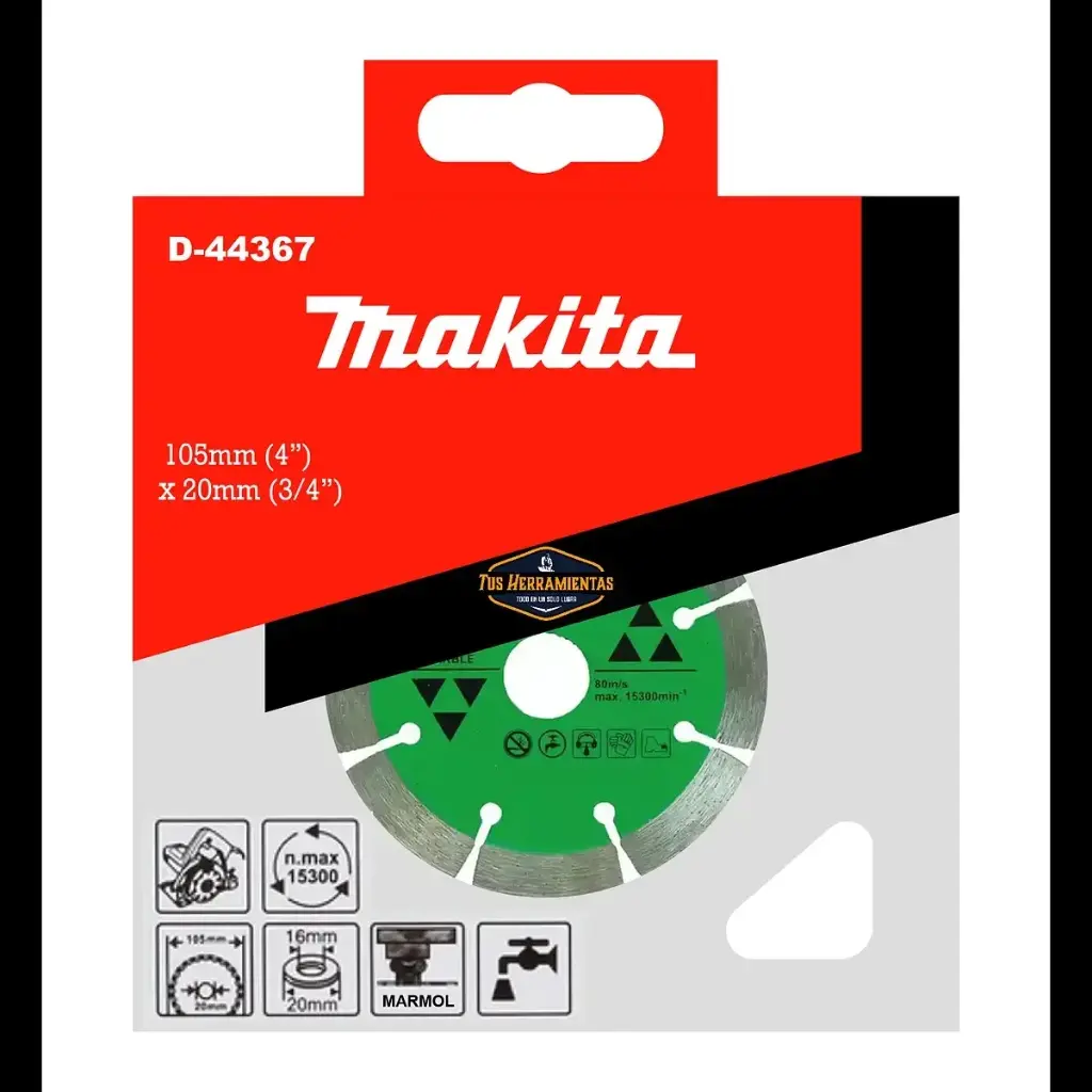 DISCO SEGMENTADO P/MARMOL 105X10X20MM ARO 16