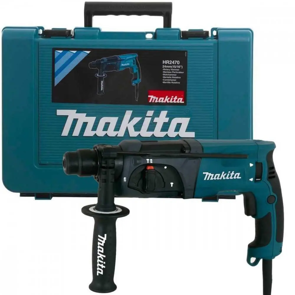 Martillo Rotativo SDS-PLUS 24 mm. 780 W. 0-1.100 rpm. 3 modos. 2,6 kg. Makita HR2470