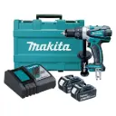 Taladro-Atornillador 13 mm- 2 vel. Variables (max. Torque 91 N.m) 2,3 kg. Makita DDF458RFE