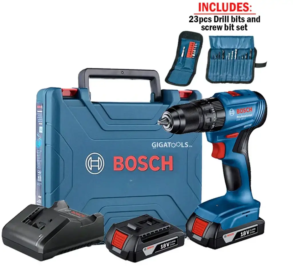 Taladro atornillado percutor 18V 50 Nm + accesorios Bosch GSB185-LI