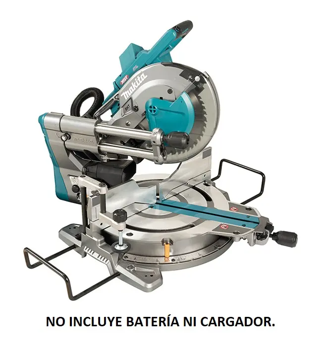 Sierra Ingleteadora 10" (255 mm.) Eje 25.4mm. 3.600 rpm. Inglete 48° - 40VMax XGT BL Motor AWS DXT Makita LS004GZ