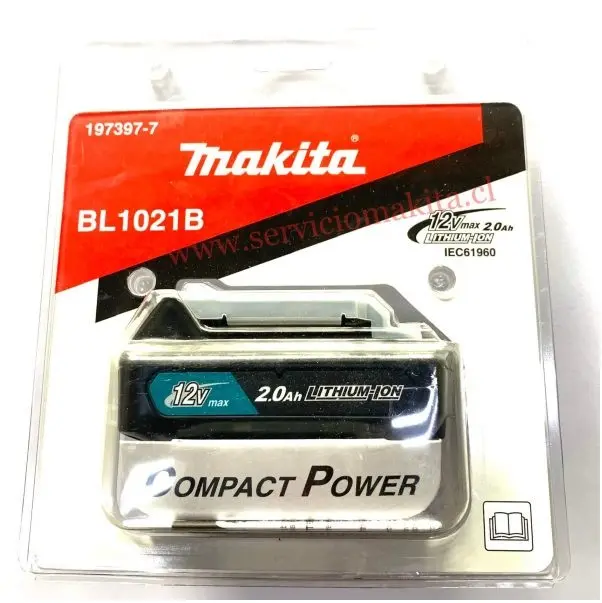 Batería 12v Li-ion 2 Ah (empaque Plástico) Makita Bl1021b / 197397-7