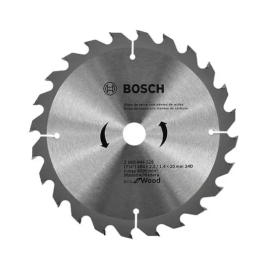 Disco sierra Circular 7 1/4" 24 Dientes 2608644329