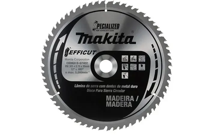 Disco sierra madera EFFICUT 305x30 mm 60D Makita B-67402