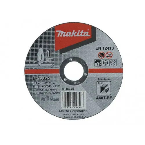 Disco de Corte Aluminio 115x1x22.23 MM A60T Makita