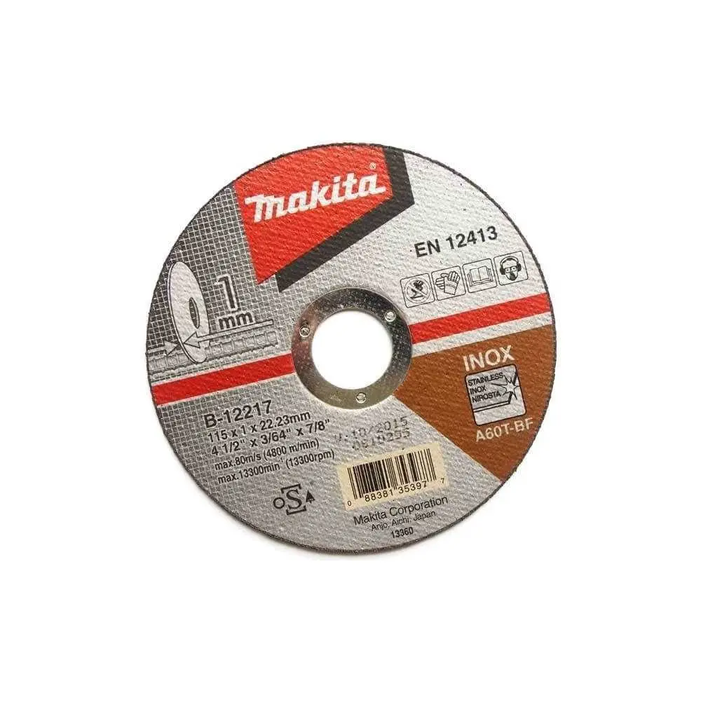 Disco abrasivos 4-1/2 corte acero inoxidable Makita B-12217