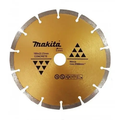 Disco Diamantado Segmentado 180x22,23mm / seco / concreto Makita D-37574
