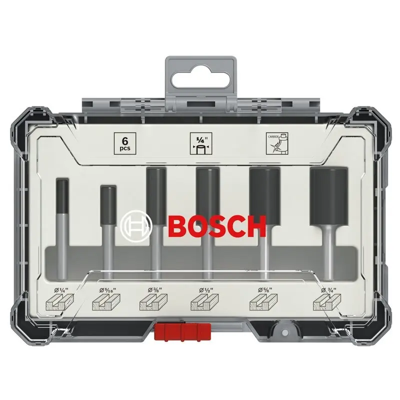 Set de fresas rectas 6Pzas Bosch 17467