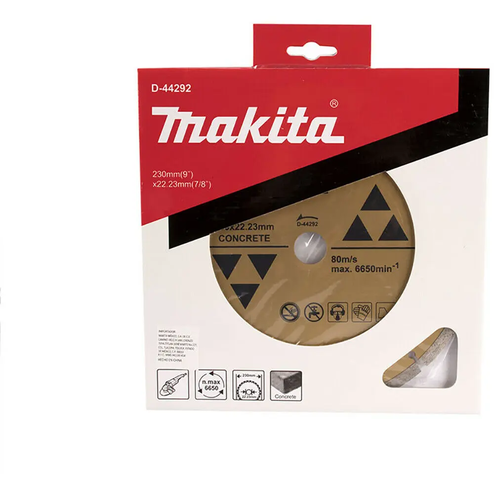 Disco diamantado segmentado concreto 230x22,23 mm Makita D-44292