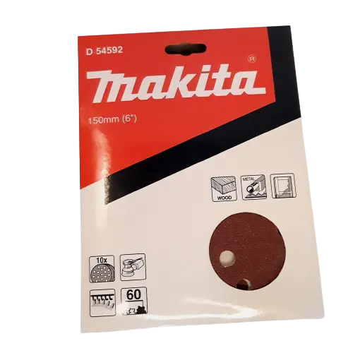 Discos Lija Velcro (10u) 150mm Grano 60 Makita D-54592