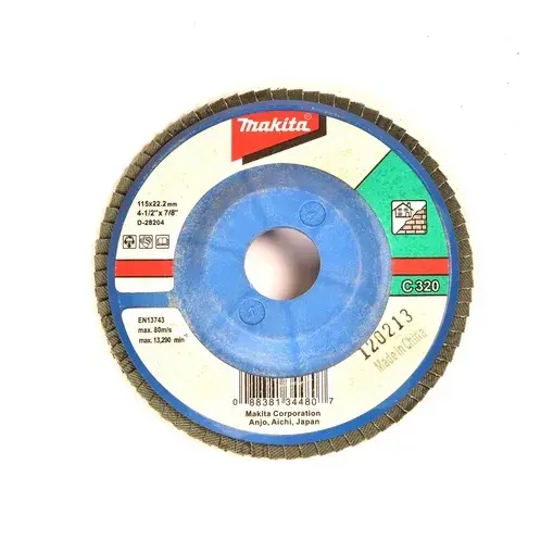 Disco flap 115 x 22,23 mm grano 320 carburo de silicio / concreto Makita D-28204