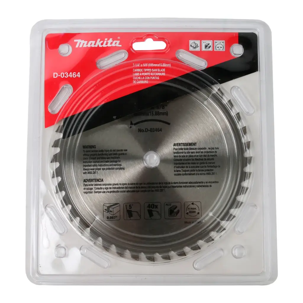 Disco de Sierra 185 x 15,88 mm 40 dientes Makita D-03464