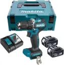 Taladro-Atornillador  13 mm. - 2 vel. variable (max. Torque 40 N.m) 1,6 kg.  Makita DDF487RFJ