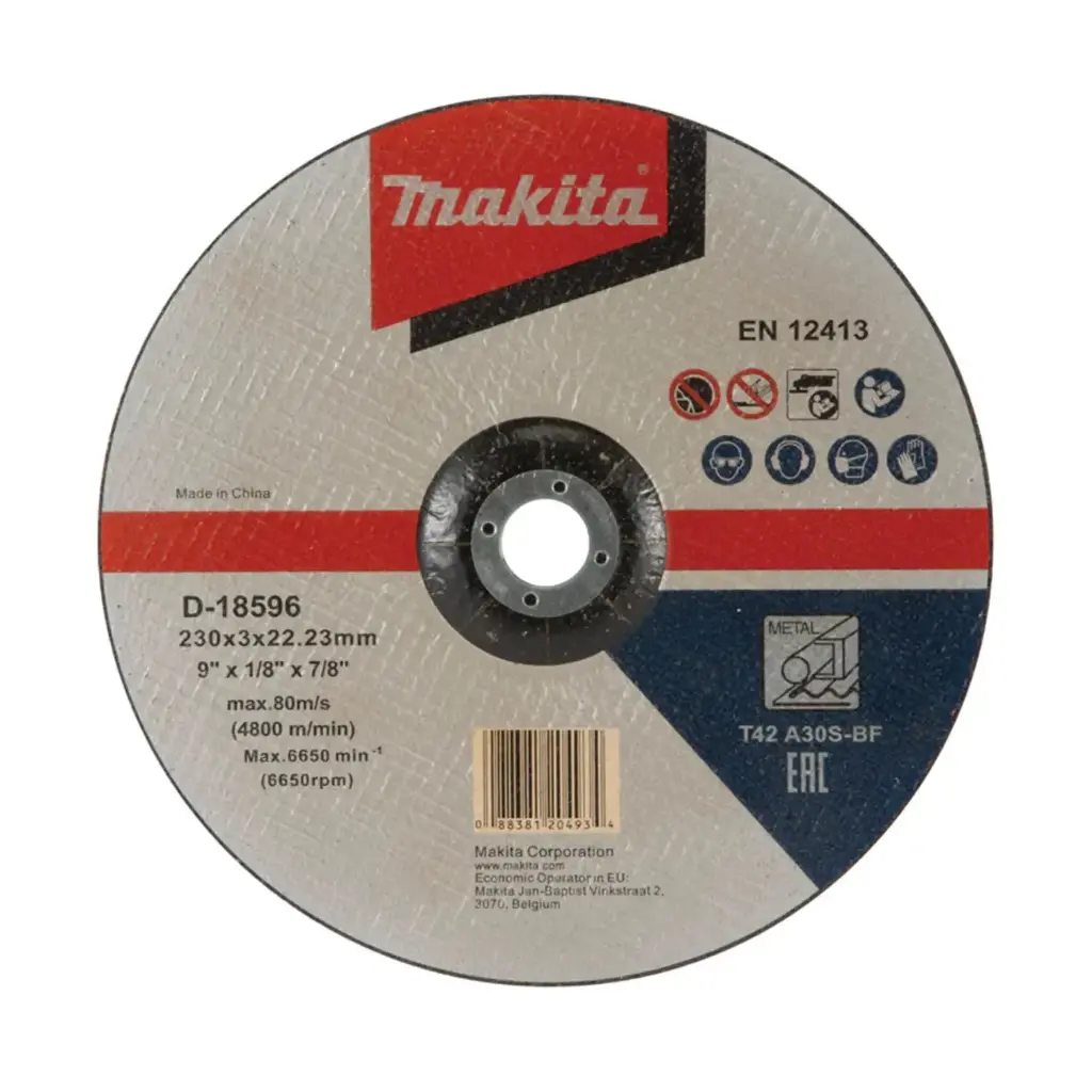 DISCO CORTE METAL 9" (230 X 3 X 22.23 mm) CD / A30S-BF Makita D-18596