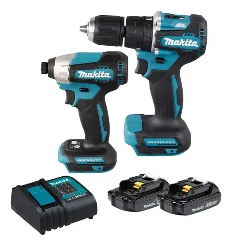 [DLX2414YX7] Kit inalámbrico 18V taladro percutor + Atornillador de impacto Makita DLX2414YX7