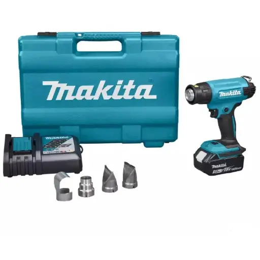 [DHG181RT] Pistola de calor inlámbrica 18v. lxt con ajuste de tempera 550° / 1 bat 5Ah / Cargador