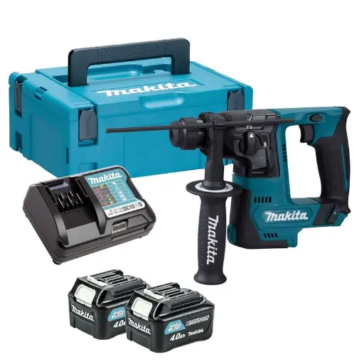 [HR166DSMJ] Rotomartillo SDS-PLUS 16 mm 2 modos - 1,8 kg. / 2 Baterias Li-ion 4,0 Ah + Cargador DC10SA (Carga Rápida) BL Motor