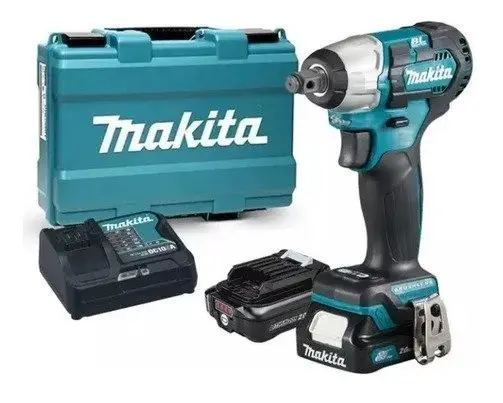 [TW141DWAE] Llave de Impacto 12V Max (CXT) 0-2.600 rpm (Max. Torque 140 N.m) 1,0 kg, 1/2' 2 Batería Li-ion 2.0Ah + Cargador DC10WA(Carga Estandar)