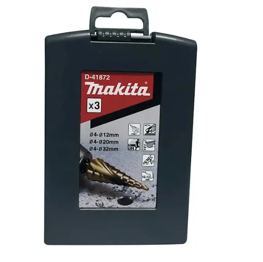 [D-41872] SET BROCA DE PASO ESPIRAL TITANIUM 4-12. 4-20. 4-32 Makita D-41872