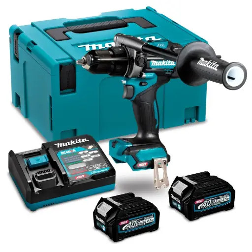 [HP001GD201] Taladro Percutor Inalámbrico 13 mm (1/2 «) 125 Nm 40v max XGT con tecnología BL – XPT – AFT. Makita HP001GD201