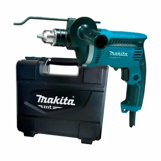 [M8100KB] Taladro Percusión 16 mm. 710 W. 0 - 3.000 rpm. Reversible. (mandril 13 mm. c/maleta. MAKITA MT (Reemplaza a modelo MHP160K / M8100KG)
