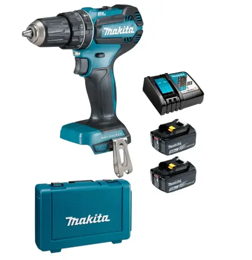 [DHP485RFE] Taladro-Atornillador C/Percusión 13 mm. - 2 vel. variable (max. Torque 50 N.m) 1,6 kg. / 2 Baterías Li-ion 3,0Ah + Cargador BL Motor XPT