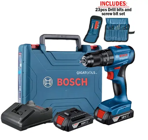 [06019K31E4] Taladro atornillado percutor 18V 50 Nm + accesorios Bosch GSB185-LI / 06019K31E4