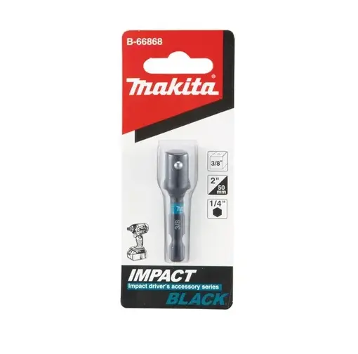 [B-66868] ADAPTADOR CUADRANTE 3/8" (MZ) 3/8"X50mm IMPACT BLACK Makita B-66868