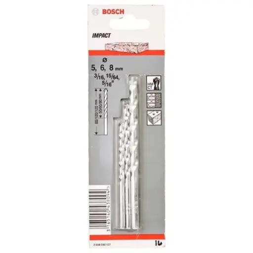 [2608590127] Set de brocas para concreto 5, 6 y 8-3 piezas Bosch 90127