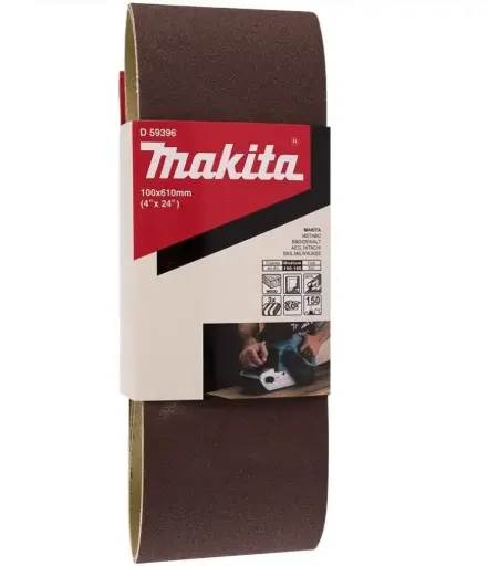 [D-59396] Lijas Banda (3unid) 610x100mm Grano 150 Makita D-59396