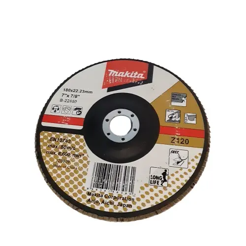 [B-22850] Disco Traslapado 180 mm. Z120,Refuerzo Fibra de Vidrio Tipo Plan Makita B-22850