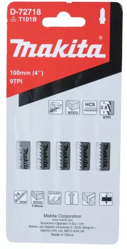 [D-72718] Hoja de calar Terminaciones TP19 HCS 100 mm Makita D-72718