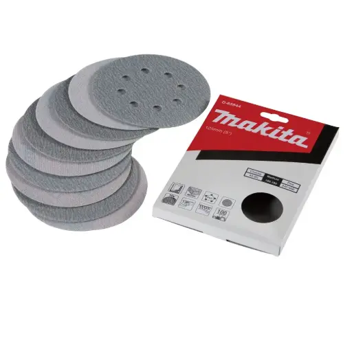 [D-65844] Disco de lija abrasivo 125mm Grano 100 Makita D-65844