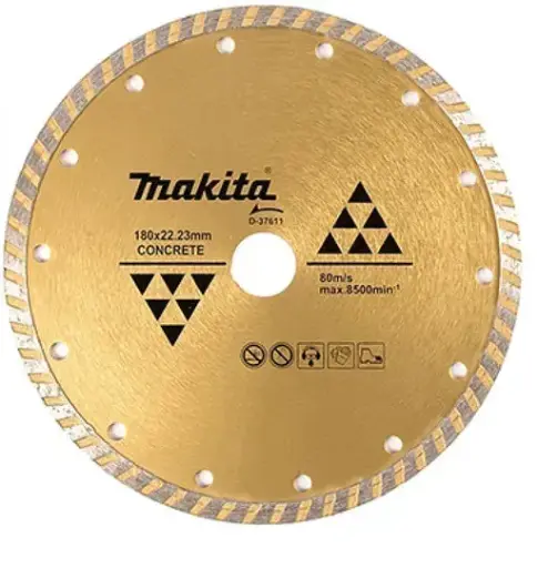[D-37611] Disco diamantado 180x22,23 mm onda / seco / concreto Makita D-37611