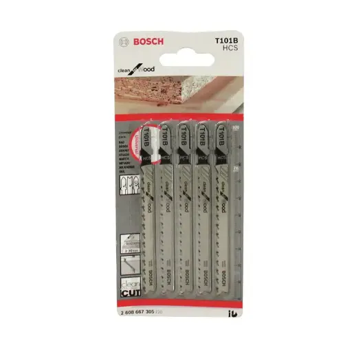 [2608667305] Juego de 5 seguetas T101B para madera Bosch 67305