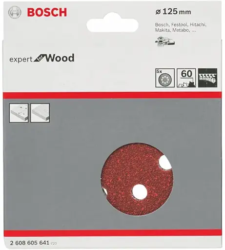 [2608605641] Disco lija C430, paquete de 5 uds. 125 mm 60 grano Bosch 605641