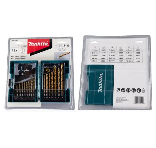 [B-67795] Set De Brocas Metal Makita B-67795 Hss-tin 19 Piezas
