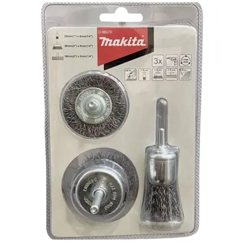 [D-66070] Juego de gratas toma 1/4 para taladro 3 unidades Makita D-66070