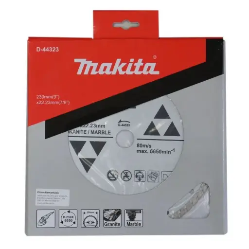 [D-44323] Disco diamantado para granito/ mármol ondulado 230X22.23 mm Makita D-44323