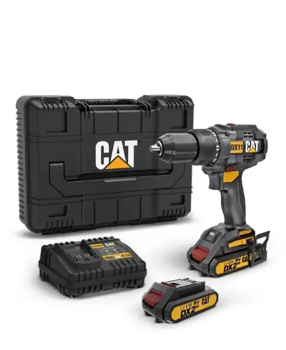 [48002321000] Taladro/Atornillador Inalambrico 13Mm 18V Li/Ion + 2Bat + Cargador Cat Dx11