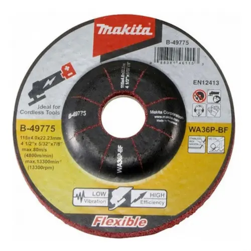 [B-49775] Disco Desbaste Flexible 115x4,0x22,23mm WA36P Makita B-49775
